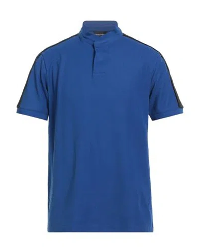 Emporio Armani Man T-shirt Blue Size L Cotton, Polyamide, Polyester, Elastane
