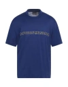 Emporio Armani Man T-shirt Blue Size L Lyocell, Cotton