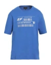 Emporio Armani Man T-shirt Blue Size Xxl Cotton In Blue