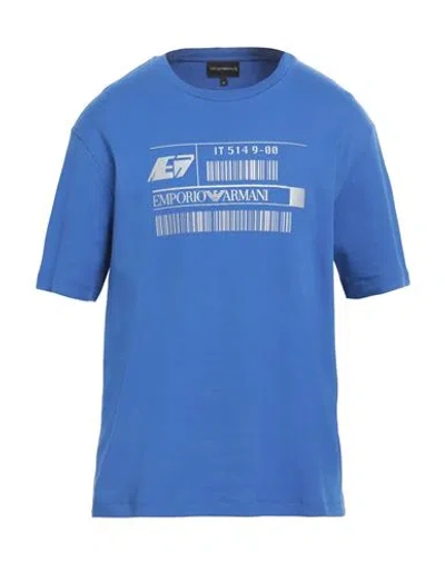 Emporio Armani Man T-shirt Blue Size Xxl Cotton
