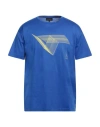 Emporio Armani Man T-shirt Bright Blue Size Xs Cotton