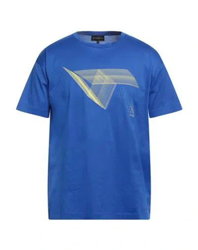 Emporio Armani Man T-shirt Bright Blue Size Xs Cotton