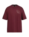 Emporio Armani Man T-shirt Burgundy Size L Cotton