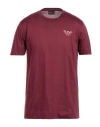 Emporio Armani Man T-shirt Burgundy Size M Cotton In Red