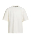 Emporio Armani Man T-shirt Cream Size L Cotton In White