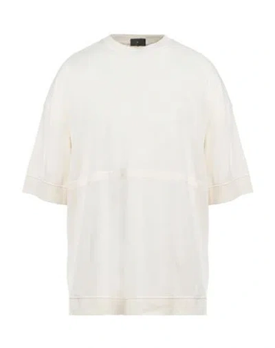 Emporio Armani Man T-shirt Cream Size L Cotton In White