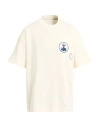 Emporio Armani Man T-shirt Cream Size L Organic Cotton In White