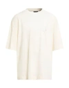 Emporio Armani Man T-shirt Cream Size S Cotton In White