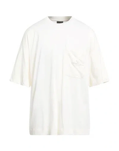 Emporio Armani Man T-shirt Cream Size S Cotton In White