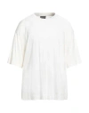Emporio Armani Man T-shirt Cream Size S Lyocell, Cotton In Multi