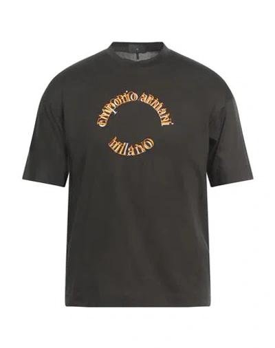 Emporio Armani Man T-shirt Dark Green Size L Cotton