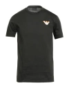 Emporio Armani Man T-shirt Dark Green Size L Cotton