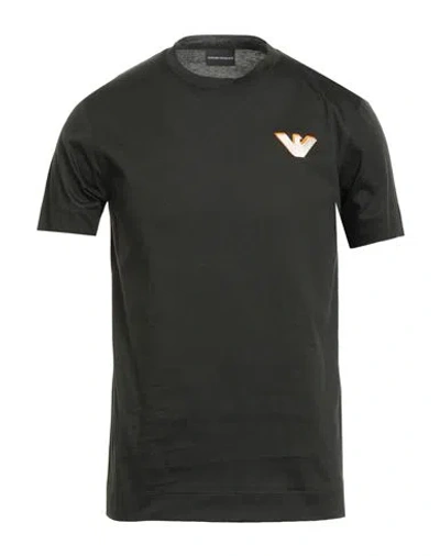 Emporio Armani Man T-shirt Dark Green Size L Cotton
