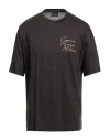 Emporio Armani Man T-shirt Dark Green Size M Cotton
