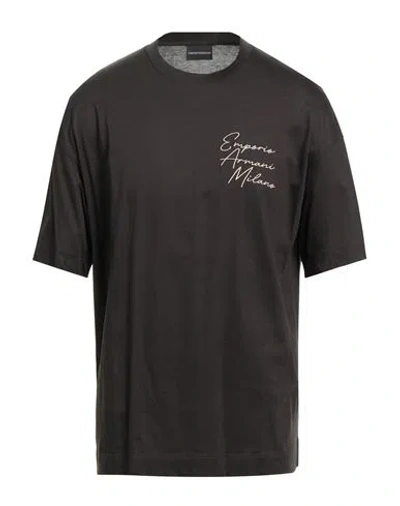 Emporio Armani Man T-shirt Dark Green Size M Cotton