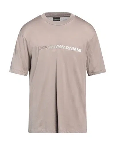 Emporio Armani Man T-shirt Dove Grey Size S Cotton In Grey