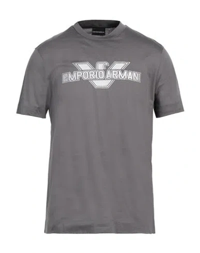 Emporio Armani Man T-shirt Grey Size L Cotton