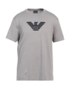 Emporio Armani Man T-shirt Grey Size L Cotton In Grey