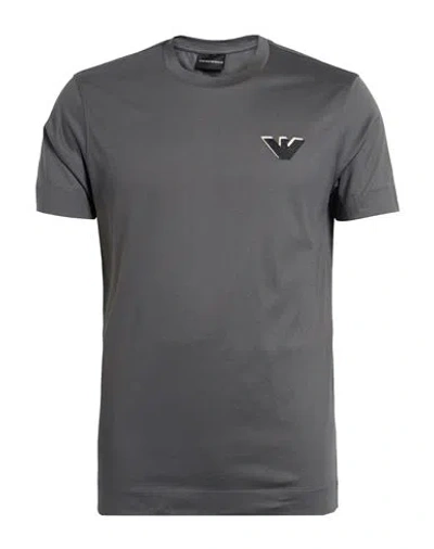 Emporio Armani Man T-shirt Grey Size L Cotton In Gray