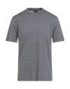 Emporio Armani Man T-shirt Grey Size L Cotton In Gray