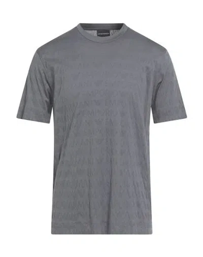 Emporio Armani Man T-shirt Grey Size L Cotton In Gray
