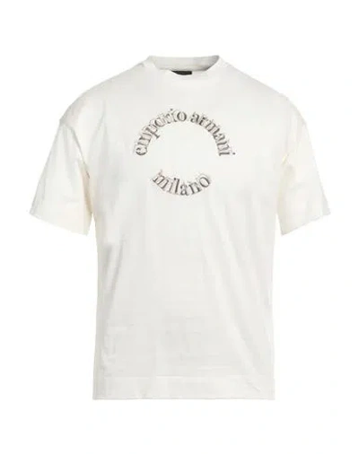 Emporio Armani Man T-shirt Ivory Size L Cotton