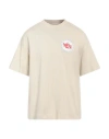 Emporio Armani Man T-shirt Ivory Size L Cotton In White
