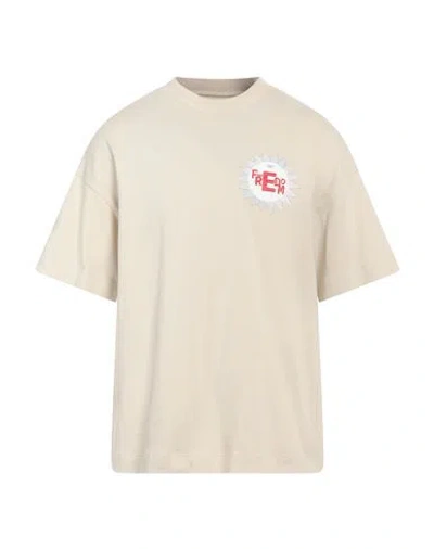 Emporio Armani Man T-shirt Ivory Size L Cotton In White