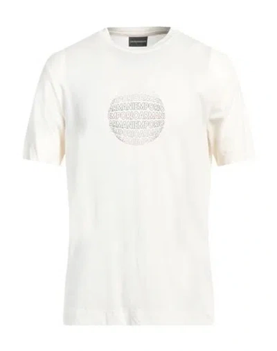 Emporio Armani Logo-print Cotton T-shirt In White