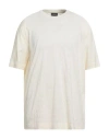 Emporio Armani Man T-shirt Ivory Size S Cotton In White