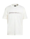 Emporio Armani Man T-shirt Ivory Size S Cotton In White