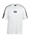 Emporio Armani Man T-shirt Ivory Size S Lyocell, Cotton In White