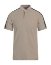 Emporio Armani Man T-shirt Khaki Size M Cotton, Polyamide, Polyester, Elastane In Beige