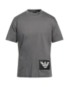 Emporio Armani Man T-shirt Lead Size L Cotton In Grey