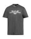 Emporio Armani Man T-shirt Lead Size L Cotton In Grey