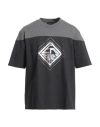 Emporio Armani Man T-shirt Lead Size M Cotton In Grey