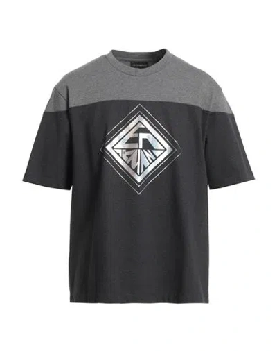 Emporio Armani Man T-shirt Lead Size M Cotton In Grey