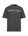 Emporio Armani Man T-shirt Lead Size M Cotton In Grey