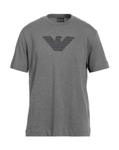 Emporio Armani Man T-shirt Lead Size Xl Cotton In Grey