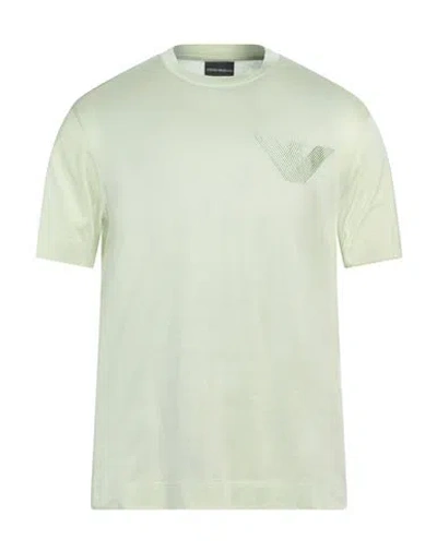 Emporio Armani Man T-shirt Light Green Size L Cotton