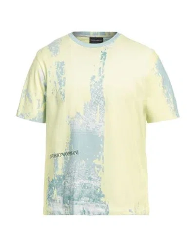 Emporio Armani Man T-shirt Light Green Size L Cotton