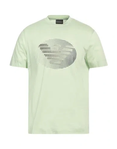 Emporio Armani Man T-shirt Light Green Size M Cotton
