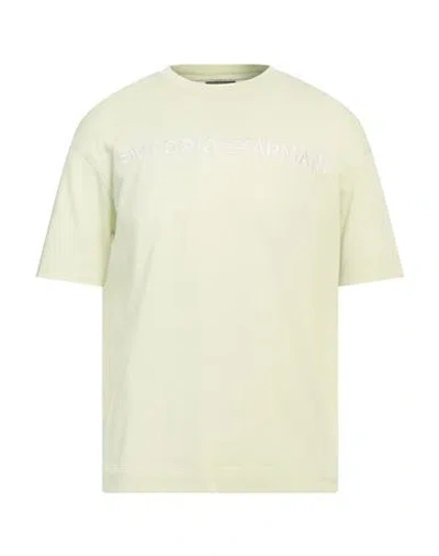 EMPORIO ARMANI EMPORIO ARMANI MAN T-SHIRT LIGHT GREEN SIZE M COTTON