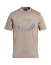 Emporio Armani Man T-shirt Light Grey Size L Cotton In Neutral