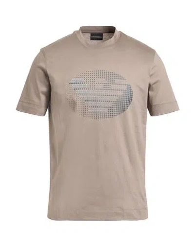 Emporio Armani Man T-shirt Light Grey Size L Cotton In Neutral