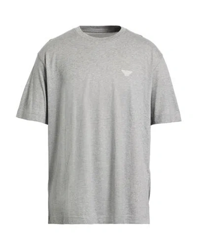 Emporio Armani Man T-shirt Light Grey Size L Organic Cotton In Gray