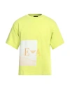 Emporio Armani Man T-shirt Lime Green Size L Cotton