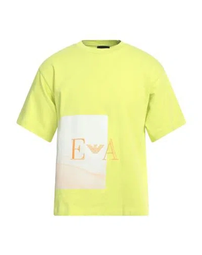 Emporio Armani Man T-shirt Lime Green Size L Cotton