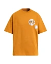 Emporio Armani Man T-shirt Mandarin Size M Cotton In Orange