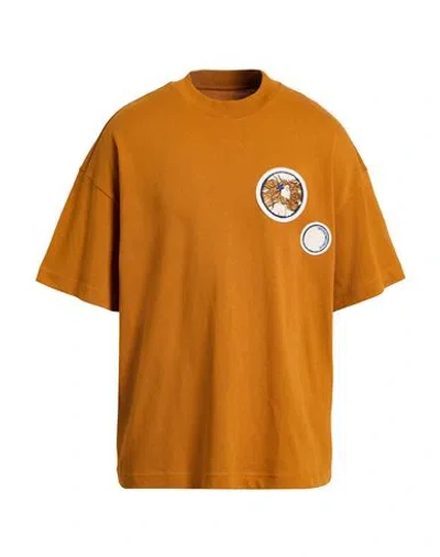 Emporio Armani Man T-shirt Marigold Size M Organic Cotton In Yellow